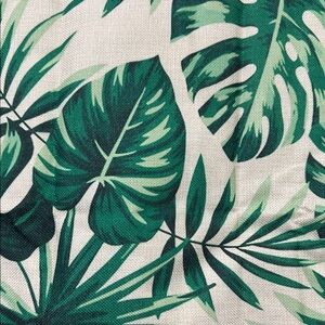 LOFT Green Leaf Pattern Pillow For Outdoor Patio